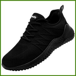 Steel Toe Work Sneakers Women Lightweight Slip Resistant Puncture Proof